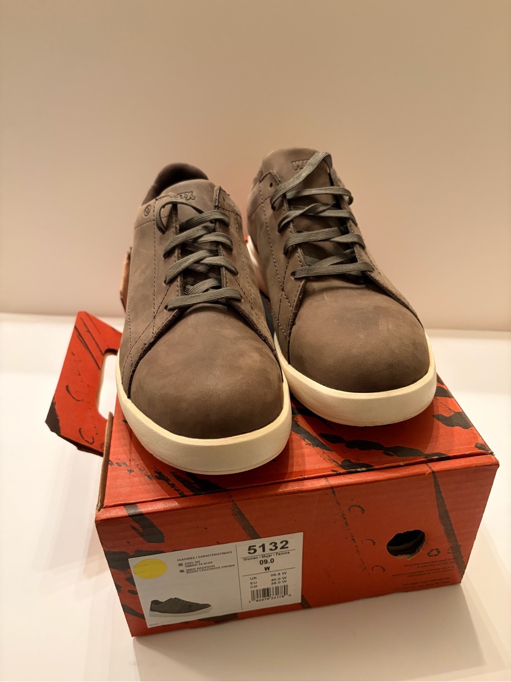 Red Wing Steel Toe Brown Leather work shoes -